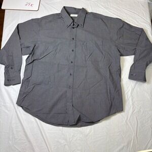 Turnbury Mens Plaid Button Down Shirt XL Long Sleeve‎ 100% Cotton Dress Casual